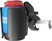 RAM Mounts Tough-Claw™ Mount with Level Cup™ Drink Holder Black Flat Universal Composite Kit #RAM-B-132-400