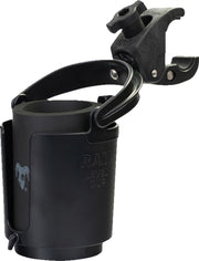 RAM Mounts Tough-Claw™ Mount with Level Cup™ Drink Holder Black Flat Universal Composite Kit #RAM-B-132-400