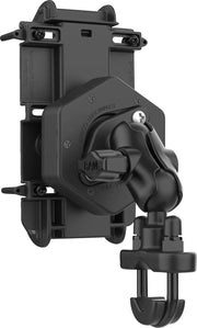 RAM Mounts Quick Grip™ Phone Mount with U-Bolt Base Quick-Grip™ Vibe Safe™ Cradle Black Flat Anti-Vibration Universal Composite #RAM-B-149Z-A-PD4-462