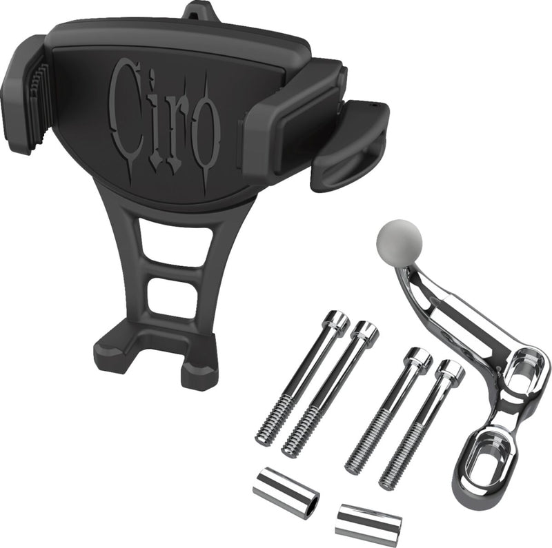 Ciro Constrictor Phone Holder Constrictor™ Black Chrome Standard Aluminium Plastic Kit Black| Chrome| Flat