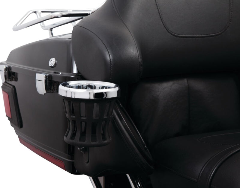 Ciro Gen 2 Drink Holder for 1996-2013 Harley-Davidson Black Chrome Silver Standard Aluminium Plastic Kit
