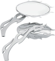 Drag Specialties Flame Oval Mirrors #76826C