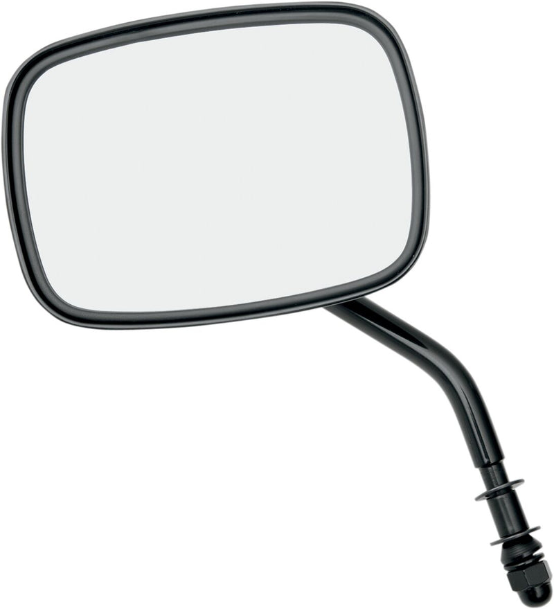 Drag Specialties Die Cast Mirror - Each, Side View, Aluminum - Black / Gloss