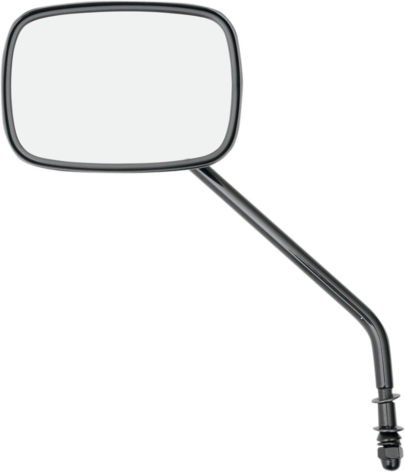 Drag Specialties Die Cast Mirror - Aluminum, Side View, Each - Black / Gloss