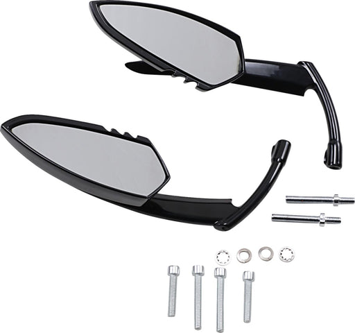 Kuryakyn Scythe Mirrors In Gloss Black