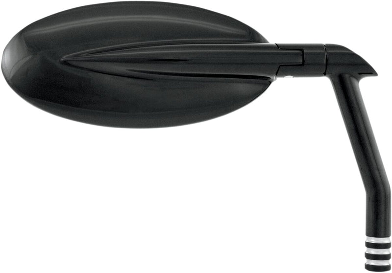 Performance Machine Vision Series Mirror - Side View, 6061-T6 Aluminum, Each - Black / Contrast Cut / Matte