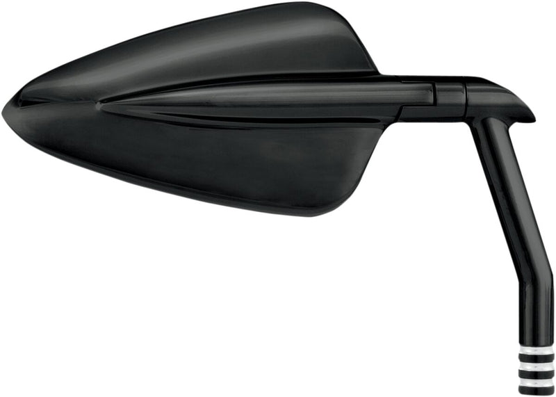 Performance Machine Vision Series Mirror - Side View, 6061-T6 Aluminum, Each - Black / Contrast Cut / Matte