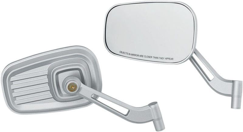 Kuryakyn Dillinger Mirror - Side View, Nylon /  Stainless Steel, Pair - Silver
