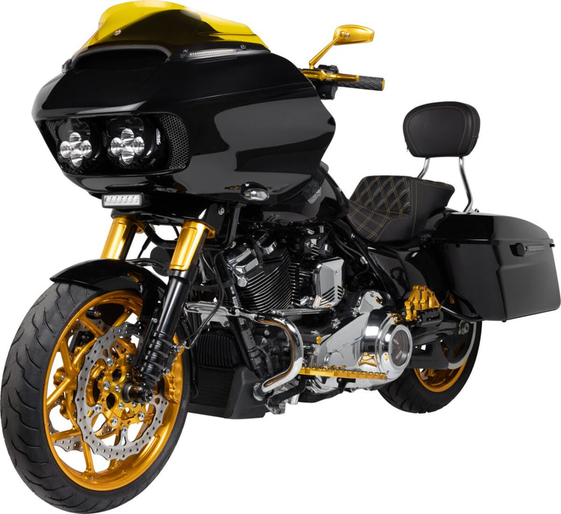 Arlen Ness Left Gold Anodised Teardrop Mirror