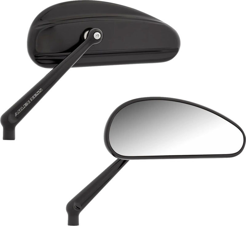 Arlen Ness Black Anodised Downdraft Forged Mirror
