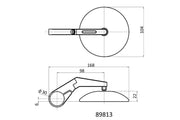 Daytona Bar End Mirror Black Side View Aluminium