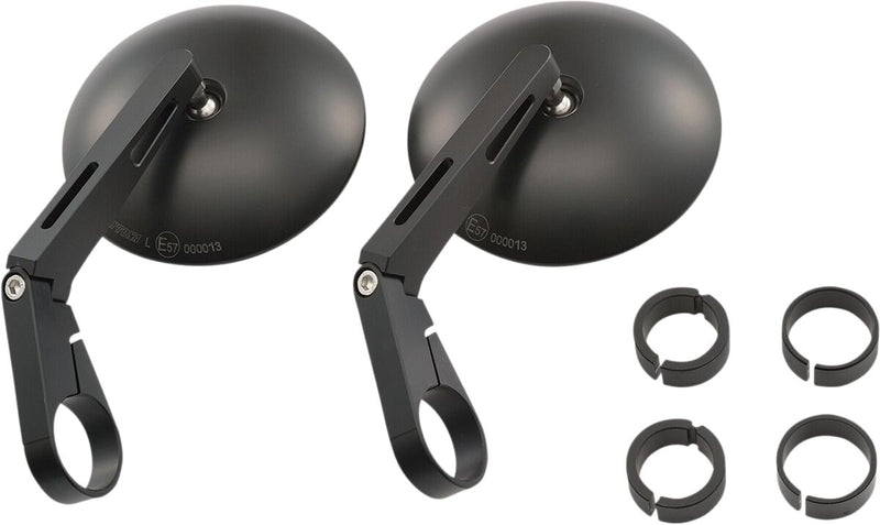 Daytona Bar End Mirror Black Side View Aluminium