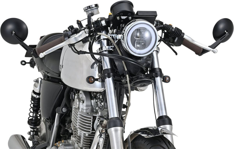 Daytona Bar End Mirror Black Side View Aluminium