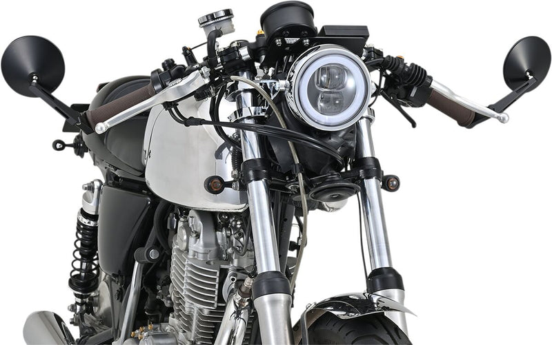 Daytona Bar End Mirror Black Side View Aluminium Each