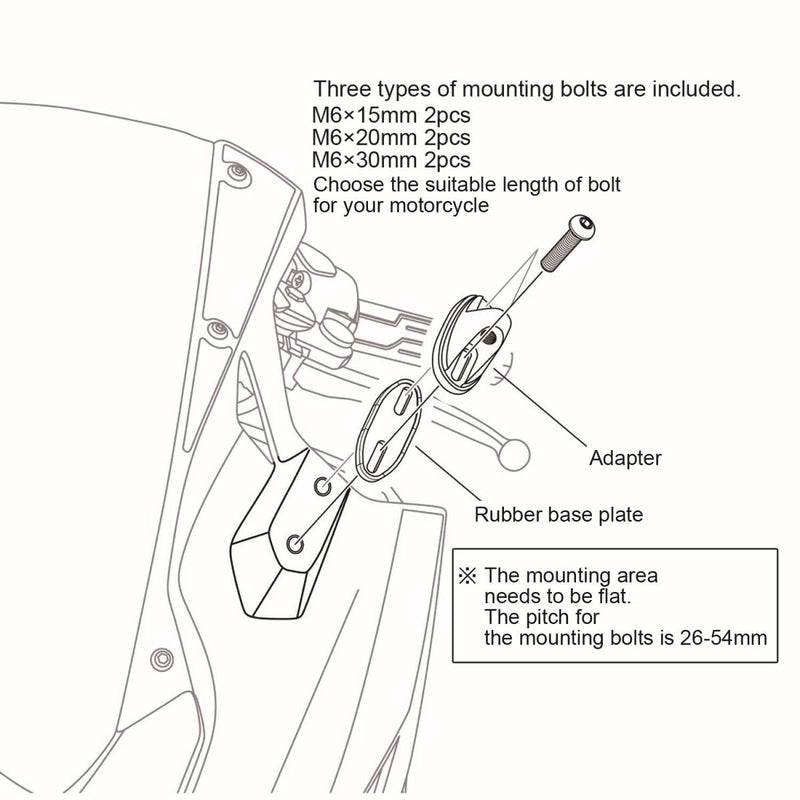 Daytona Aluminium ABS Mirror Black Left Side View Each