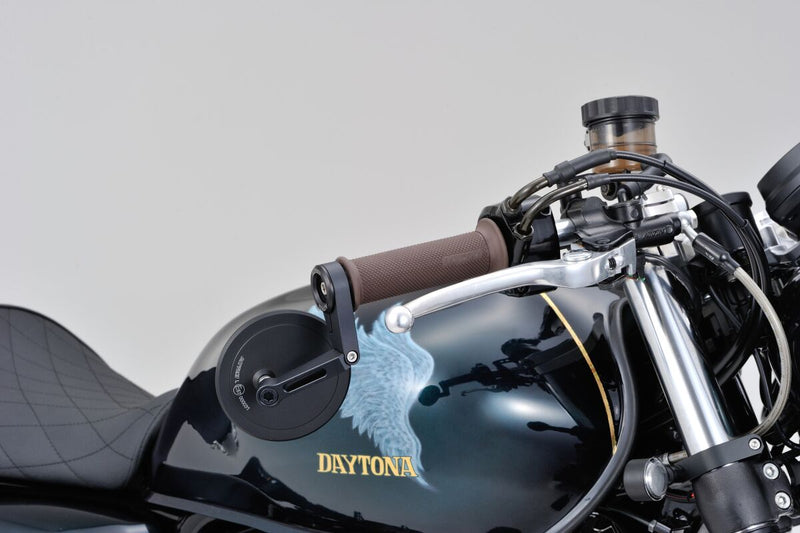 Daytona Bar End Mirror Black Side View Aluminium