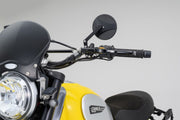 Daytona Handle Bar Clamp Mirror Black Round Handlebar ABS Plastic Nylon Each