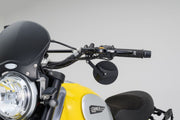 Daytona Handle Bar Clamp Mirror Black Round Handlebar ABS Plastic Nylon