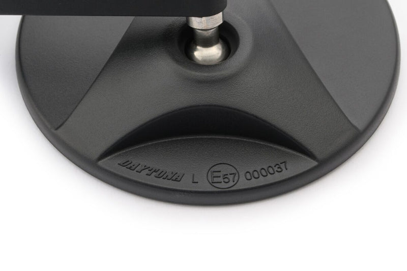 Daytona Handle Bar Clamp Mirror Black Round Handlebar ABS Plastic Nylon