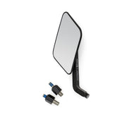 Daytona Aluminium Flat Mirror Black Square Right Mirror Back
