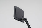 Daytona Aluminium Flat Mirror Black Square Right Mirror Back