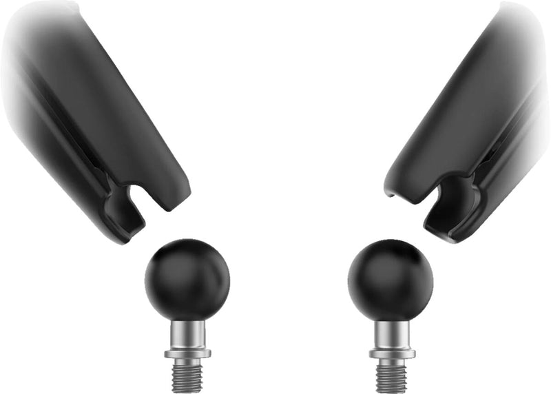 RAM Mounts Tough-Mirror™ Kit with M10-1.25 Bases - Long Arm Black Powder-Coated Left Right Ball and Socket Side View Aluminium Composite #RAM-B-349-C-465RL