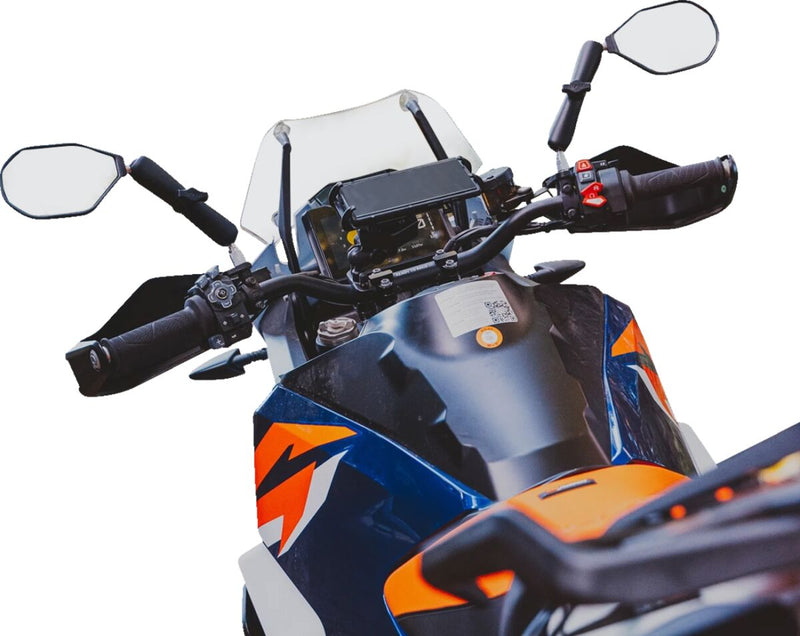 RAM Mounts Tough-Mirror™ Left Mirror with Ball Black Double Ball and Socket Side View Composite Stainless Steel Kit