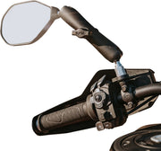 RAM Mounts Tough-Mirror™ Left Mirror with Ball Black Double Ball and Socket Side View Composite Stainless Steel Kit #RAM-B-465LU