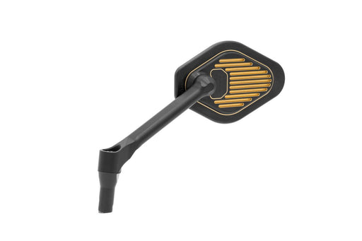 Drag Specialties Adjustable Mirror Short Stem (12 cm) Black & Gold Edition Left Handlebar Aluminium