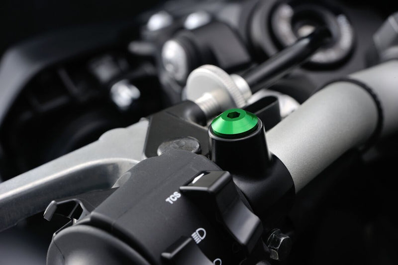 Daytona Mirror Plug Bolt Hole Plug Green Thread Right Aluminium Each