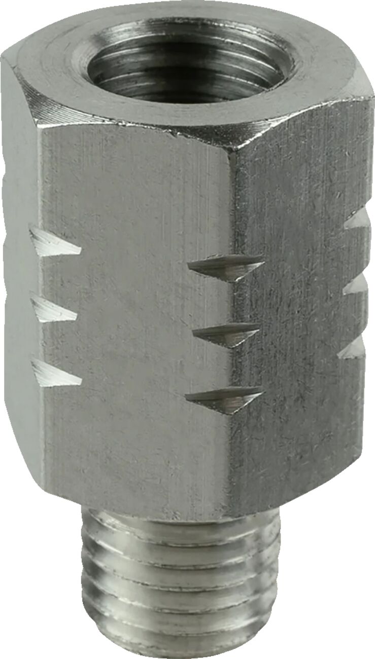 RAM Mounts M10-1.25 Reverse Thread Adapter Silver Screw-In Mirror Aluminium #RAM-M10125-RTA