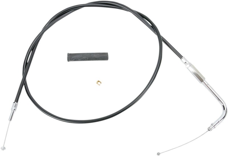 Drag Specialties Black Vinyl Cable - Throttle, Each for Harley-Davidson Touring, Softail, Sportster & Dyna 1996-2022