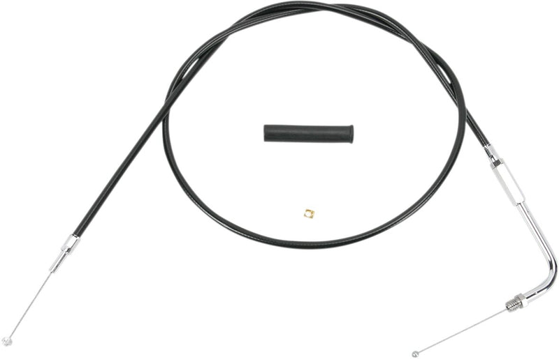 Drag Specialties Black Vinyl Cable - Each, Throttle for Harley-Davidson Touring, Softail, Sportster & Dyna 1988-1995
