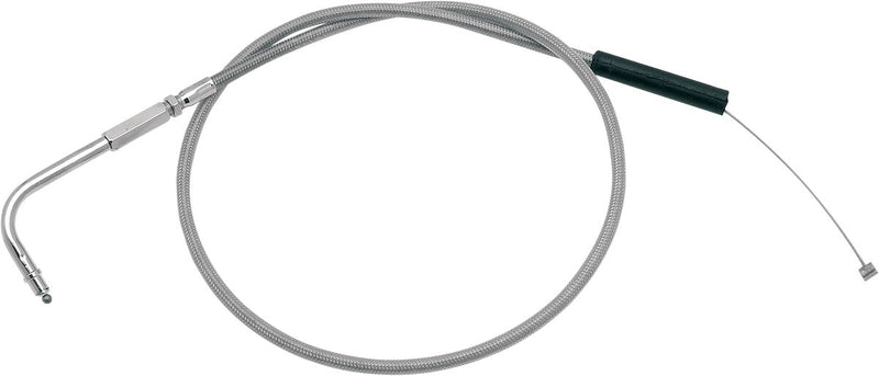 Motion Pro Armor Coat Stainless Steel Throttle/idle Cable - Standard, Braided /  Push, Each - Chrome for Harley-Davidson Touring, Softail & Dyna 1996-2017