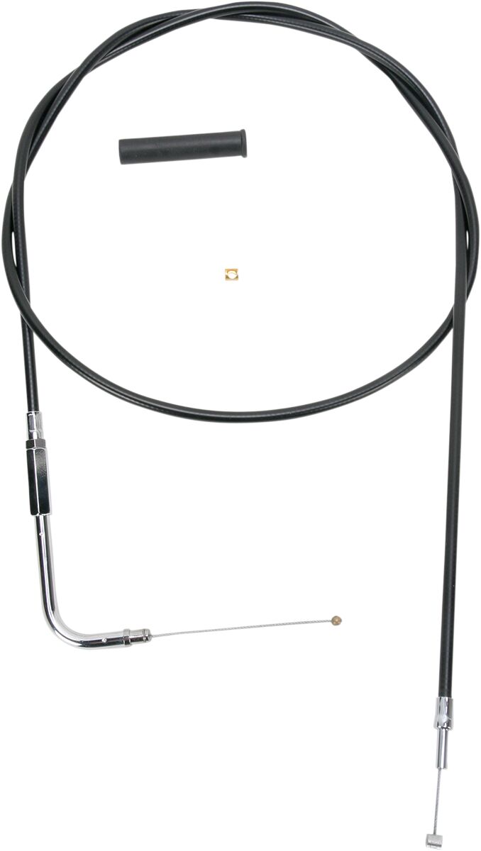 Drag Specialties Black Vinyl Cable - Throttle, Each for Harley-Davidson Touring, Softail, Sportster & Dyna 1996-2022