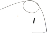 Drag Specialties Stainless Braided Throttle Cable Fits Harley-Davidson Dyna, Softail, Sportster, Touring, V-Rod Models 1996-2022