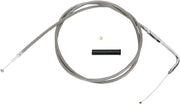 Drag Specialties Stainless Braided Throttle Cable Fits Harley-Davidson Dyna, Softail, Sportster, Touring, V-Rod Models 1996-2022