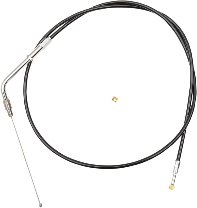 LA Choppers Black Vinyl Braided Handlebar Throttle Cable Alternate Length Ape Hanger 38 cm - 43 cm (15" - 17") #LA-8100TH16B
