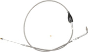 LA Choppers Stainless Braided Handlebar Idle Cable Silver Alternate Length Ape Hanger 38 cm - 43 cm (15" - 17") #LA-8005ID16