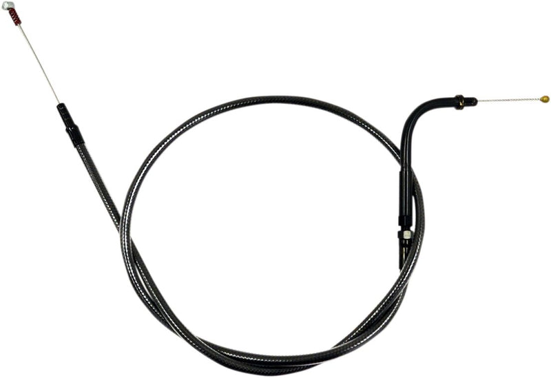 LA Choppers Midnight Braided Handlebar Idle Cable Black Alternate Length Ape Hanger 30,5 cm - 35,5 cm (12" - 14") 30.5 cm - 35.5 cm #LA-8005ID13M