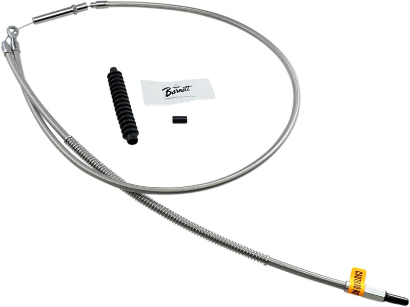 Barnett High-efficiency Stainless Steel Clutch Cable for Harley-Davidson - Standard, Each, Braided - Silver for Harley-Davidson Touring & Trike 2003-2016