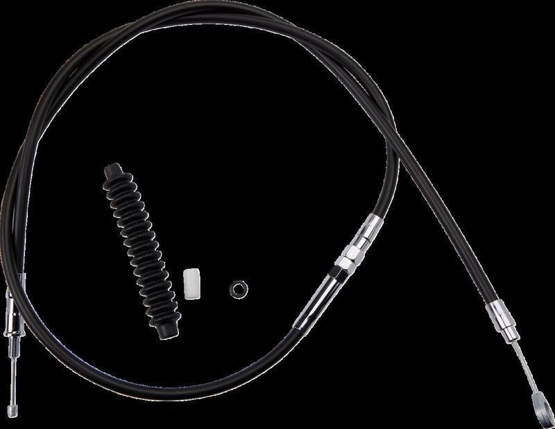 Drag Specialties High-efficiency Black Vinyl Clutch Cable - Each, Standard for Harley-Davidson Sportster 1986-1995