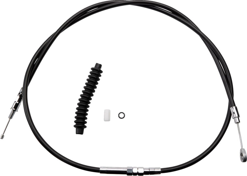 Drag Specialties High-Efficiency Black Vinyl Clutch Cable Fits Harley-Davidson Dyna Models 1992-2005