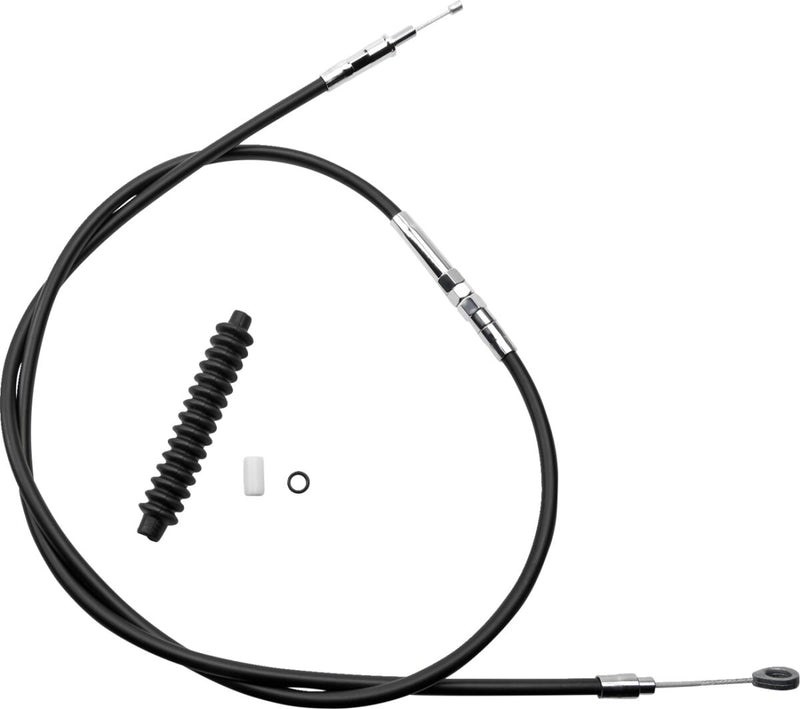 Drag Specialties High-efficiency Black Vinyl Clutch Cable - Standard, Each for Harley-Davidson Softail & Dyna 2000-2006