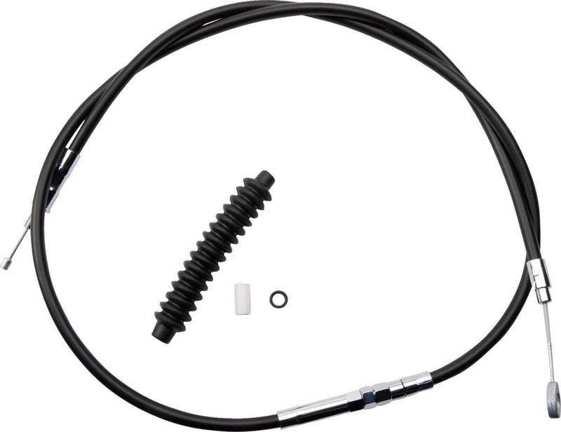 Drag Specialties High-efficiency Black Vinyl Clutch Cable - Alternate Length, +51 mm (2"), Each for Harley-Davidson for Harley-Davidson Touring, Softail, Sportster & Dyna 1986-2022