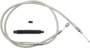 LA Choppers Stainless Steel Braided Clutch Cable Polished Silver Alternate Length #LA-8100C13