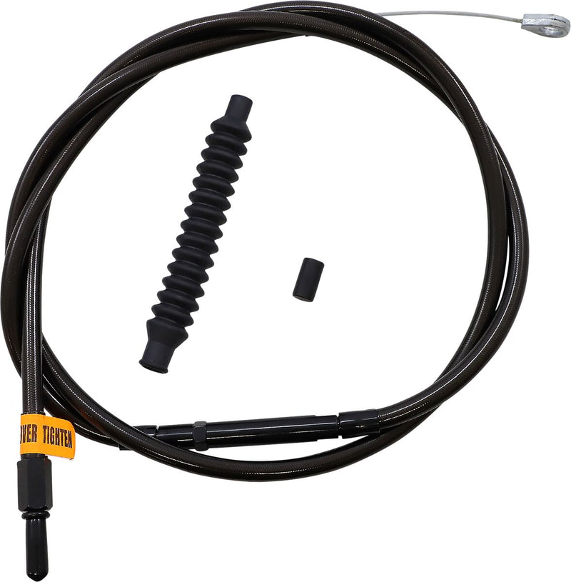 LA Choppers Midnight Braided Clutch Cable Black Alternate Length #LA-8010C13M