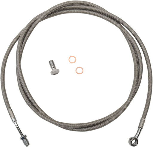 LA Choppers Stainless Steel Braided Clutch Cable Polished Silver Alternate Length