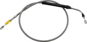 LA Choppers Stainless Steel Braided Clutch Cable Polished Silver Alternate Length #LA-8056C16
