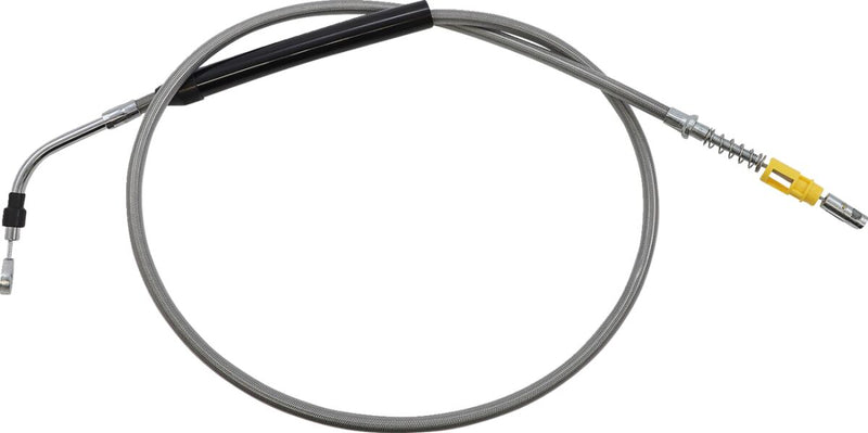 LA Choppers Stainless Steel Braided Clutch Cable Polished Silver Alternate Length #LA-8056C19